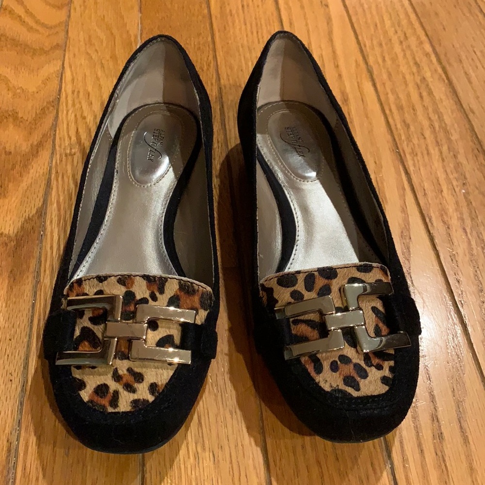 ALFANI ALLEGRA STEP n FLEX flats leopard & black suede